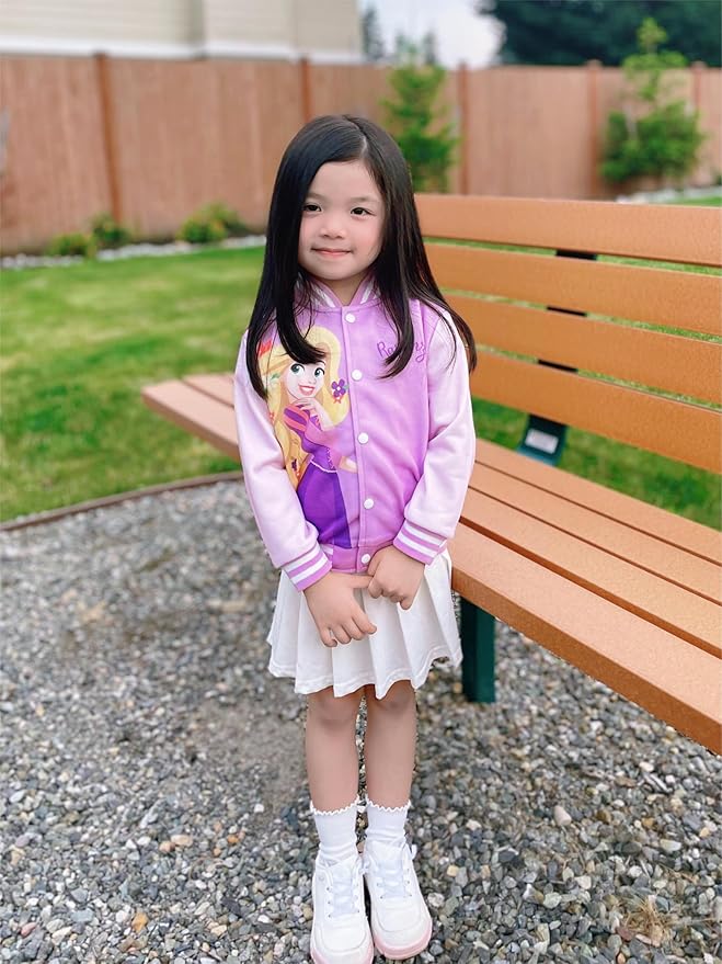 Disney Minnie Mickey Stitch Princess Frozen Marvel Jacket Lightweight Coat Button up Color Block Sweatshirt Sizes 2-14 Years