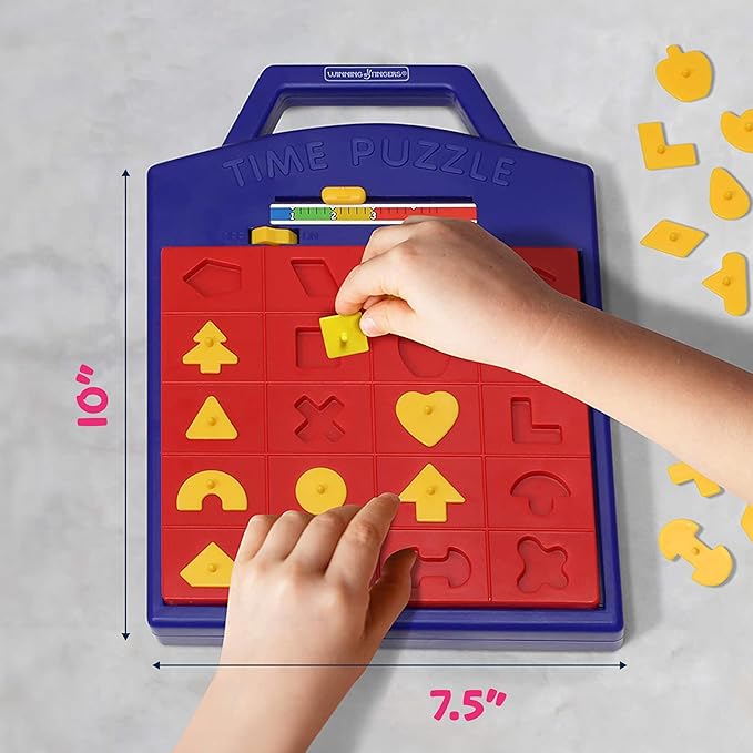 Winning Fingers Shape Toy Puzzle Game – Pop Up Board Game with Shape Puzzles - Two Players Concentration Games Puzzle Board Matching Game - Educational Toy for Kids 3 Years and Older