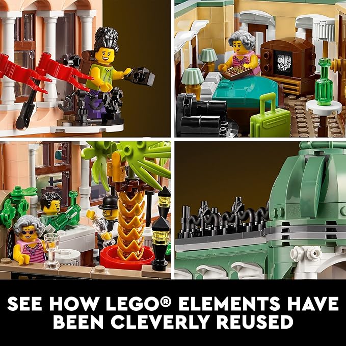 LEGO Icons Boutique Hotel Model Kits - Bedroom or Office Decor for Men & Women, Ages 18+ - Building Blocks for Adults for Display - Gift Idea - 10297