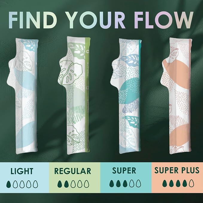 L. Cotton Tampons Light/Regular Absorbency Multipack, Contains an Organic Cotton Core, Made Without Synthetic Pesticides, or Fragrances, 84 Count