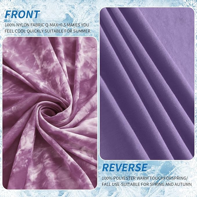 Guohaoi Cooling Blanket for Hot Sleepers and Night Sweats 60"x90" Full Size | Arc-Chill Q-Max >0.5 Cool Fiber,100% Oeko-Tex Certified Lightweight Summer Blanket for Travel/Outdoor Ultra Cold Breathable