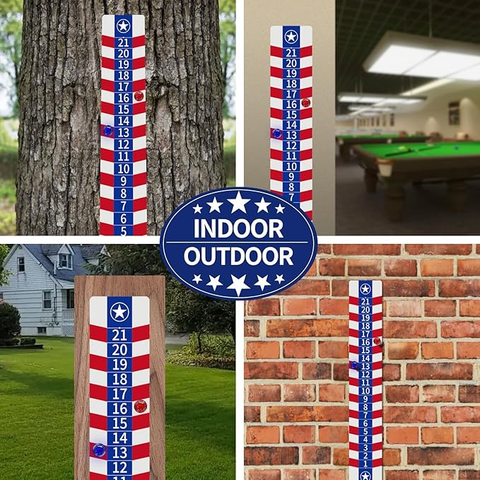 1 PC Cornhole Scoreboards, Magnetic Decal with Score Keepers for Corn Hole Boards, Scoreboard for Cornhole Game Easy to Install Keep Track of The Score