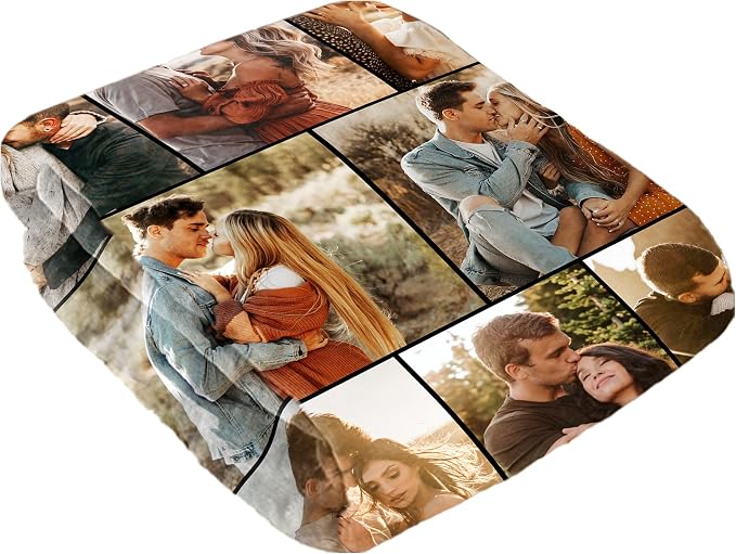 SHIPS NEXT DAY Custom Blanket with Picture Text Personalized Throws Blanket with Photos Customize Blanket Customizable Blankets Customized Gifts for Mom Dad Couple Girlfriend Boyfriend Wife Husband