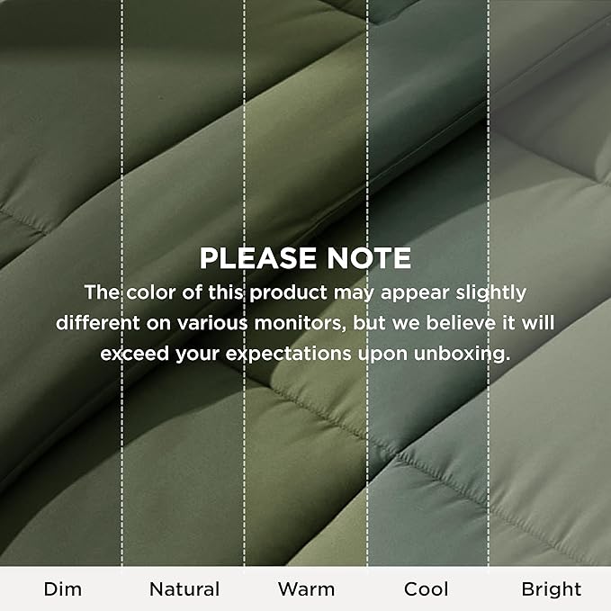 Bedsure Comforter Duvet Insert - Quilted Comforters Oversized King Size, All Season Duvet, Down Alternative Bedding, with 8 Tabs, Gifts for Women/Men, Olive Green, Oversized King 116 x 98 Inches