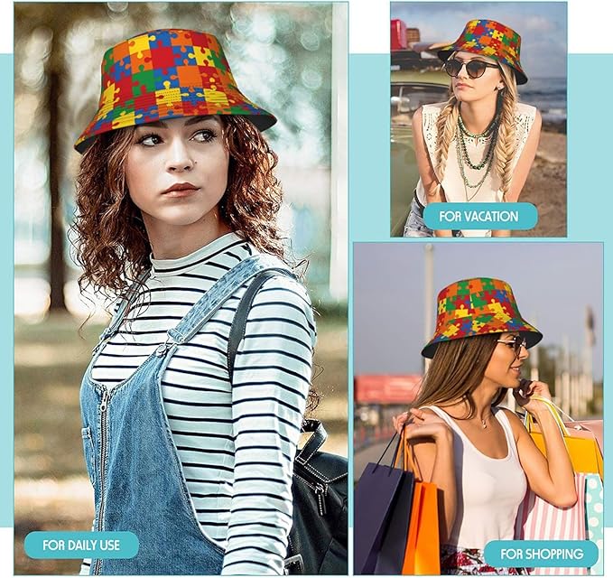Bucket Hats Fashion Sun Cap Packable Outdoor Fisherman Hat for Women and Men