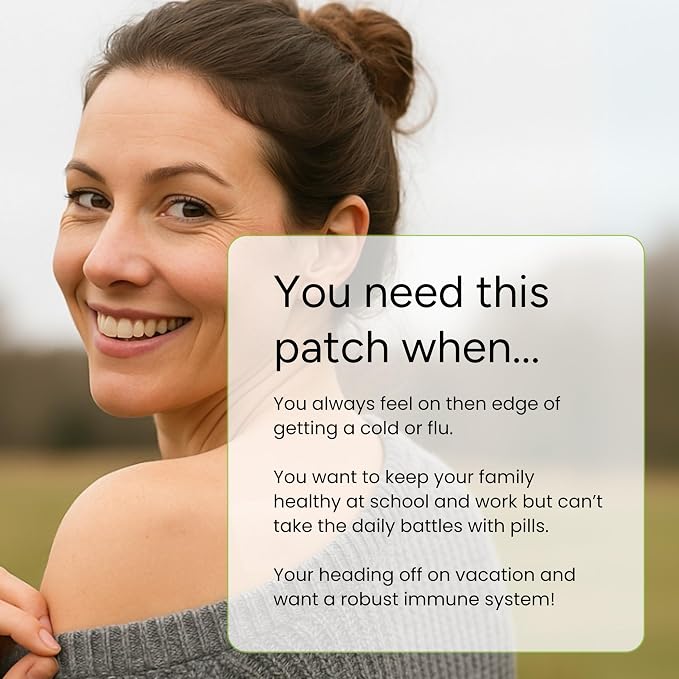 The Patch Remedy Immunity Patches - 30 Topical Immune Patches Containing Vitamin C, Zinc, Echinacea Extract & Ginkgo Biloba, Lasts 24 Hours
