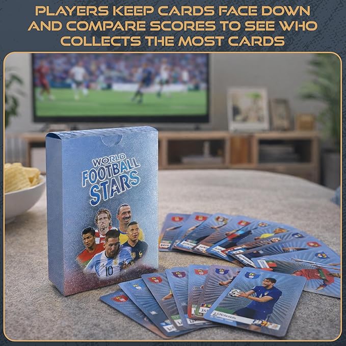 2026-27 Playing Soccer Cards | 55 Non-Duplicate Cards Per Pack | Fixed Card Set | Unforgettable Moment for Friends, Siblings & Soccer Fans | Printed on Premium Paper – White – Not Original