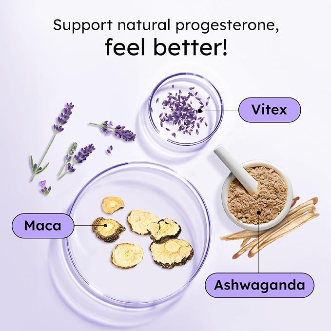Proov - Luteal Love - Promotes Progesterone Production, Cortisol & Hormone Balance for Women -Fertility & Menopause Support -Vitex, Ashwagandha, Maca -Herbal Supplement -New Packaging - 1 Month Supply