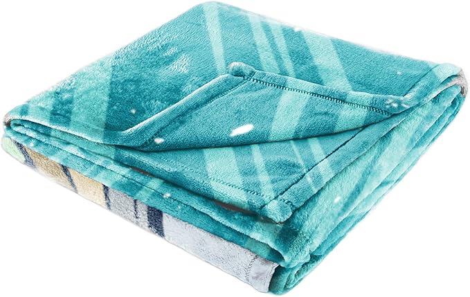 Jay Franco Kids Plush Throw Blanket – Soft & Cozy Fleece Throw for Bedroom & Couch Décor, Official Licensed Product, Teal - Mandalorian, 60x90 - Large Blanket