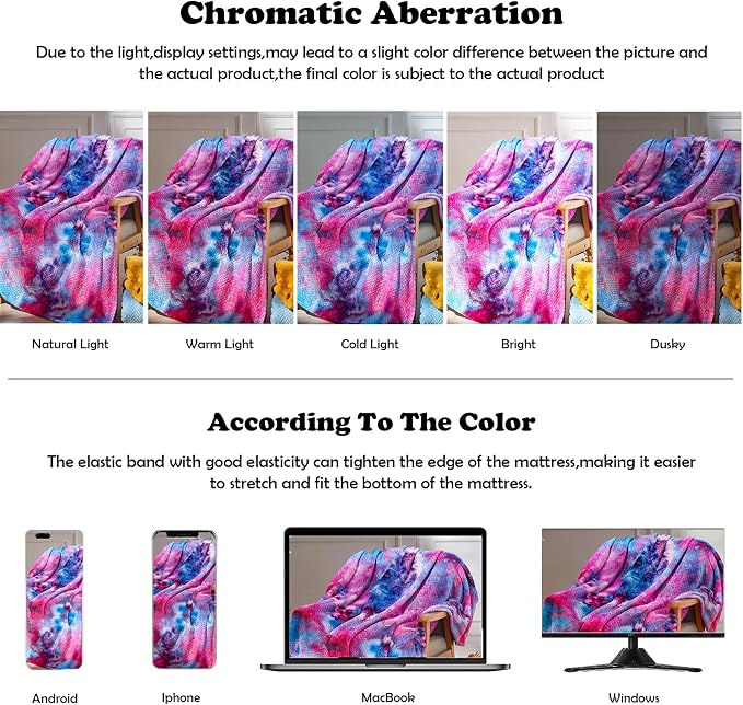 NEWCOSPLAY Fleece Leaves Pattern Throw Blanket, Purple Rainbow, 50"x60" | Super Soft Throw Blanket, Lightweight Cozy Bed Sofa Blanket, Premium Silky Flannel Fleece, Travel Blanket for All Season Use