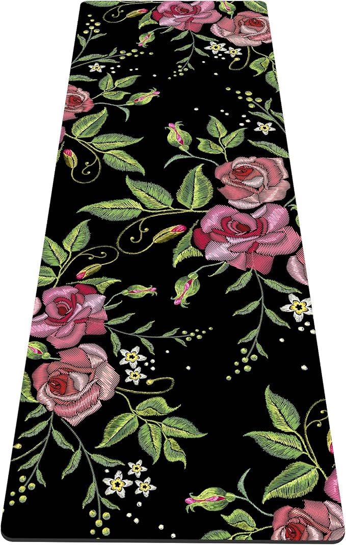 nuveti Yoga Mat Print Extra Thick TPE Non Slip Fitness Exercise Mat with Carrying Bag,72"x24" Extra Thick 6MM Exercise & Workout Mat for Yoga, Pilates Fitness and Floor Exercises