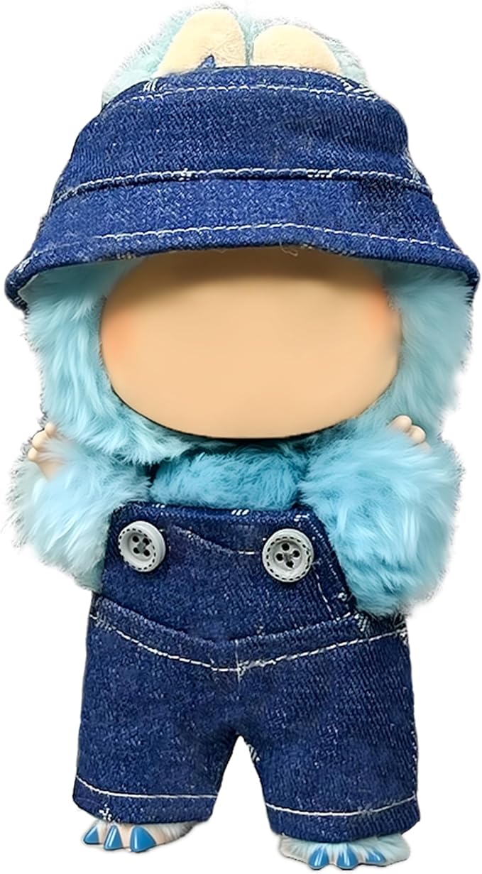 Clothes Fit for 17CM Doll, Fashion Doll Clothes Outfit Set Cute Theme Designer Toys Dress Accessories for Collector Fans Display (VV Dark Blue Denim)