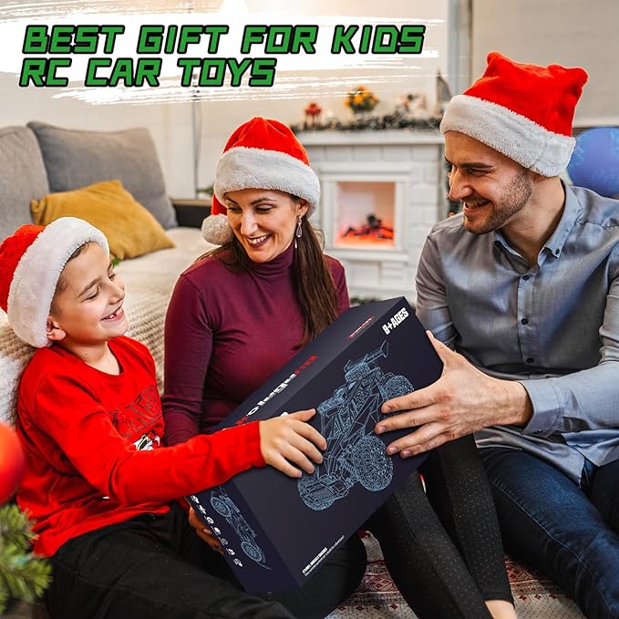 kolegend Remote Control Car 50+Min RC Cars Toys 1:12 Scale Monster Trucks 20KM/H Remote Control Monster Truck with LED Headlight and Rechargeable Battery Gifts for Boys 8-12,Green