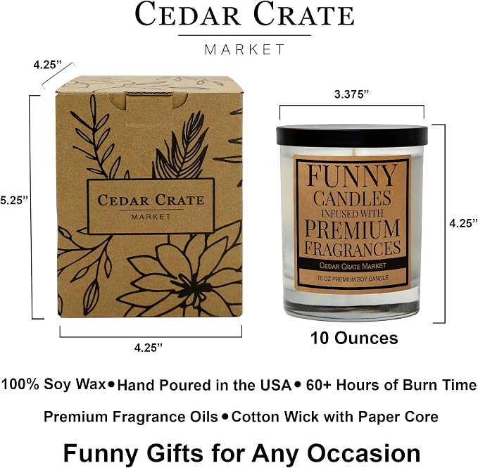 Retirement Gift for Woman, Men - Handmade in USA, Soy Wax Candle- Best 2025 Retired Gifts for Women, Men, Friends, Coworker, Teacher, Military, Nurse, Funny Retirement Candle, Humorous Present
