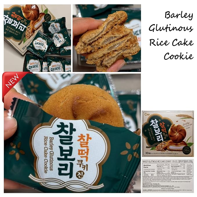 Gong Jooo MaMa CW(Chung Woo) Korean Chewy Filled Rice Cake Cookie Variety Gift Box (Glutinous Barly 10)