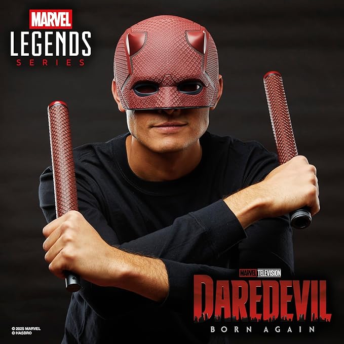 Marvel Legends Series Daredevil: Born Again Premium Roleplay Mask and Billy Club, Collectibles for Adults