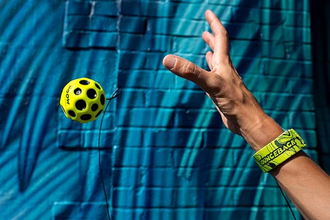 Waboba Bounceback Returning Yellow Moon Ball Hyper Bouncy Balls, Extreme Bounce and Fun, Super High Bouncing Ball for Active Play and Outdoor Games