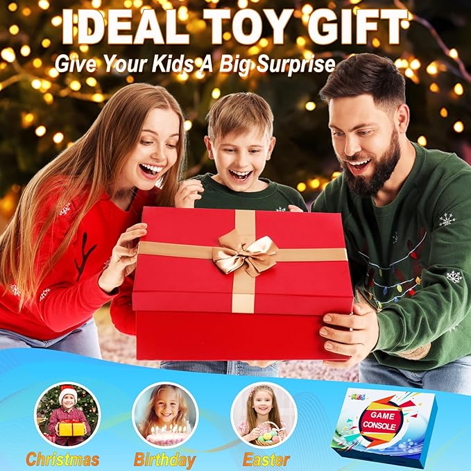 32 Bit Handheld Games for Kids Preloaded 139 Video Games, Portable Video Gaming Player with 3.0" IPS Screen and Rechargeable Battery, Mini Travel Games Electronic Gifts Toys for Boys Girls, Purple