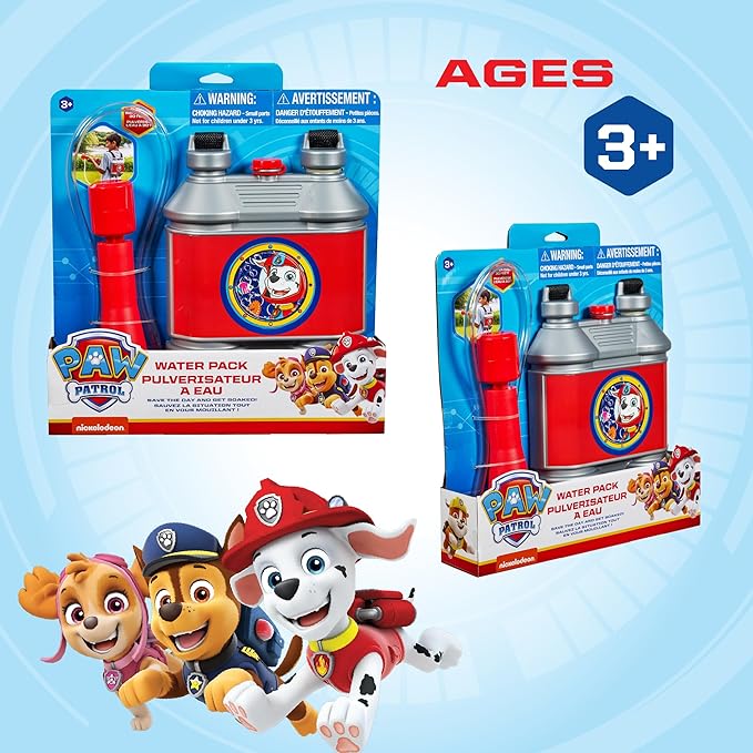 Paw Patrol Water Backpack Water Toy, Outdoor Water Blaster for Kids