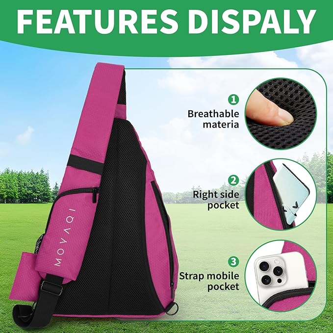 MOYAQI Disc Golf Bag with Retriever Holder and Storage Pockets, Disc Golf Backpack with 8-10 Disc Capacity, Padded Adjustable Strap and Back Panel, Lightweight and Durable