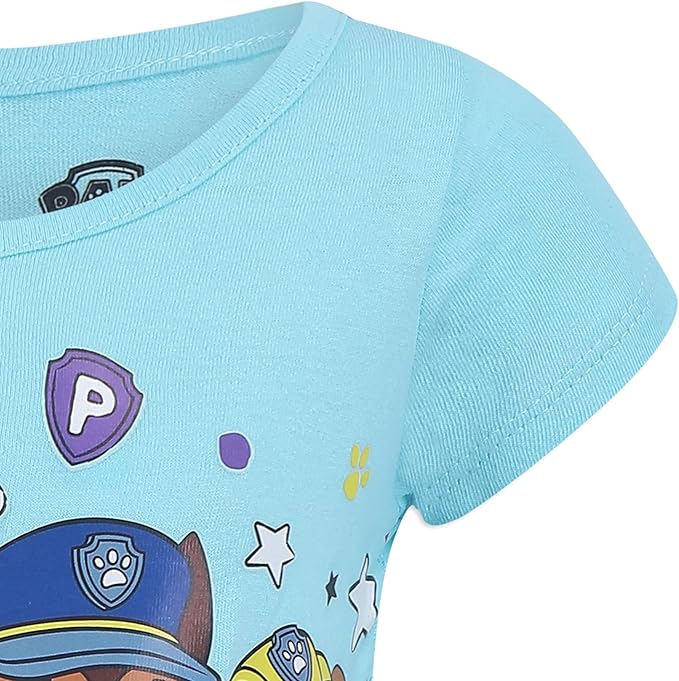 Paw Patrol Nickelodeon Girls Short Sleeve T-Shirt for Toddler and Little Kids