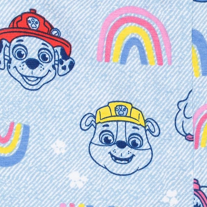 Paw Patrol Girls T-Shirt and Leggings Outfit Set Toddler to Big Kid Sizes (2T - 10-12)