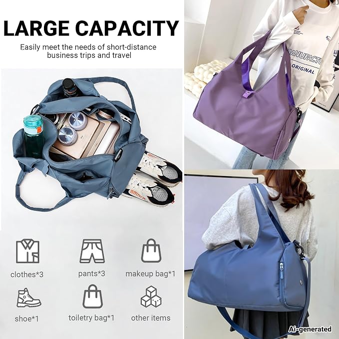 Yoga Mat Gym Bag, Large Capacity Nylon Outdoor Sports Travel Carry Bag, with Yoga Mat Holder Water Resistant Workout Bag for Travel Workout Daily，Unisex