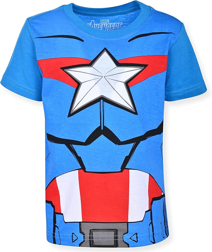 Marvel Boys' Marvel Avengers Boy's 4-Pack Superhero Short Sleeve Tee Shirt Set