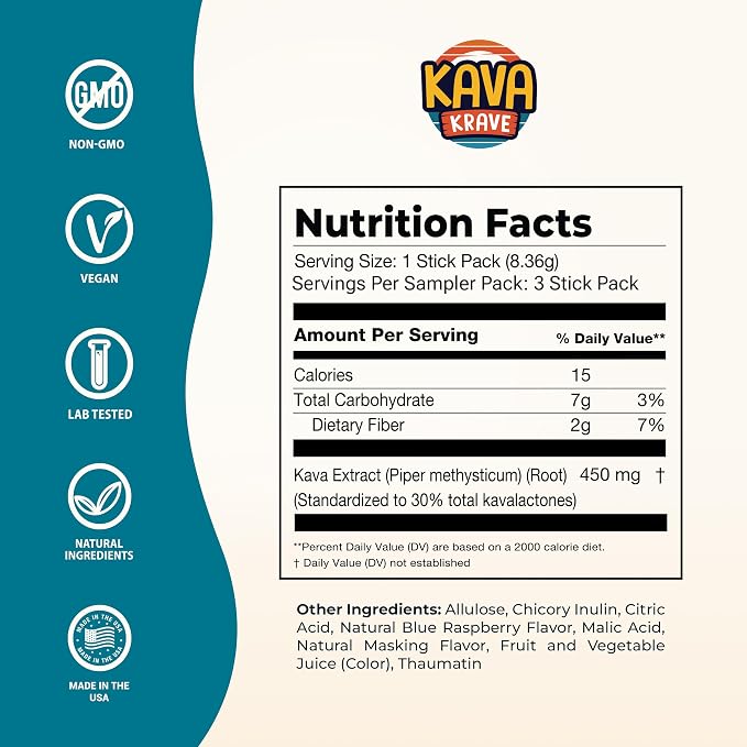 Kava Drink Sampler Mix – 3 Individual Kava Kava Extract Powder Packets – Alcohol Replacement Drink with a Buzz – Natural Energy Booster, Mood Support – Non-Alcoholic Social Beverage