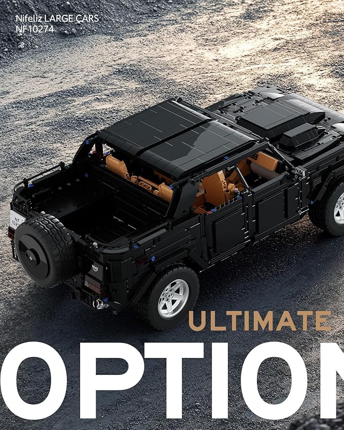 Nifeliz L002 Off-Road Car Building Set, Collectible Truck Model and Gift for Adults and car Lovers, Authentically Detailed Build and Display Model for Home or Office Décor (3983 PCS, NF10274)