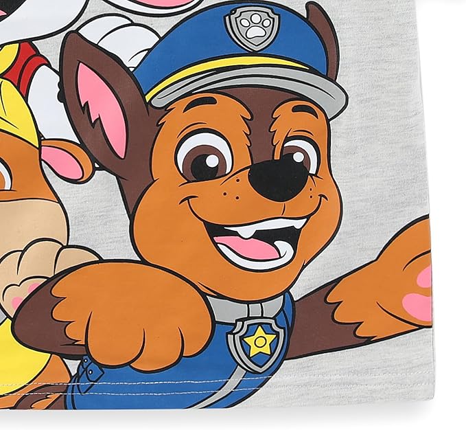 Paw Patrol Nickelodeon Boys Short Sleeve T-Shirt and French Terry Shorts Set for Toddler and Big Kids