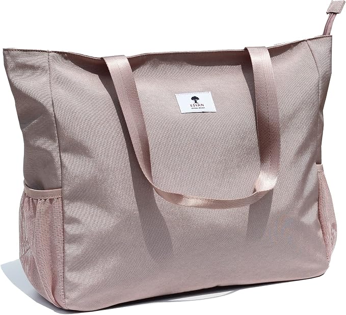 ESVAN LARGE BEACH BAG Water Resistant Lightweight 20 inch Women Oversize Tote Bag for Gym Beach Travel Pool Yoga Nurse