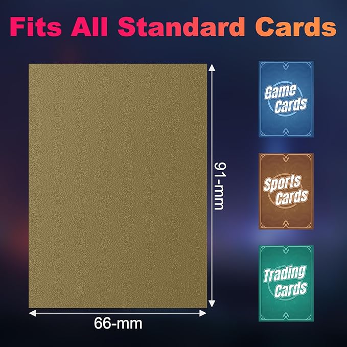 200 Pack Card Sleeves, Matte Dual Trading Card Sleeves with Opaque Back & Smooth Shuffle, Tear Resistant Card Protectors for MTG, TCG and Game Cards (Truth Brown)