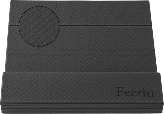 Foldable Yoga Exercise Mat, 6mm/8mm/10mm/12mm Thickness, 72 x 24 Inch - Lightweight, Anti-Slip, and Easy to Store for Yoga, Pilates, Home Workouts, and Floor Exercises