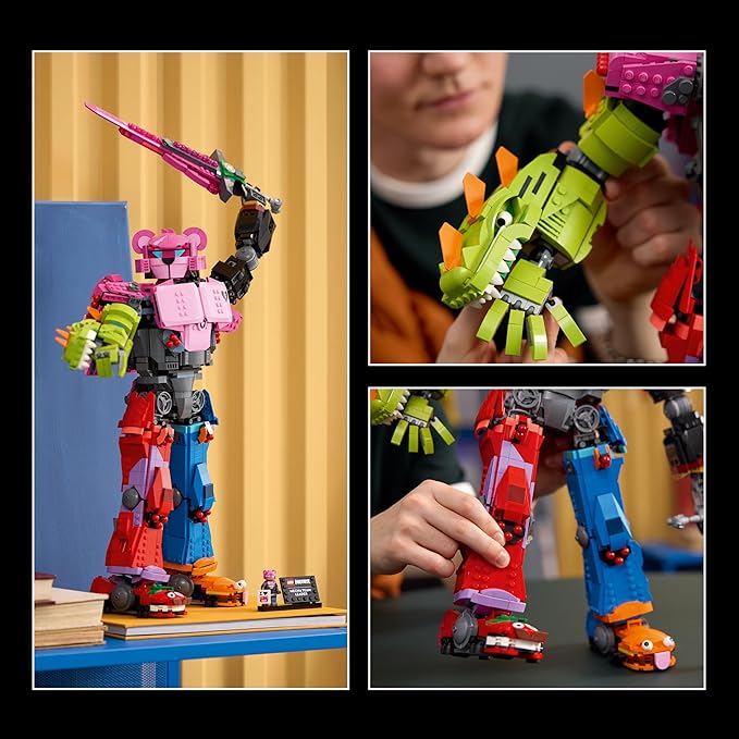 LEGO Fortnite Mecha Team Leader - Collectible Building Set for Adults - Gaming Room Décor - DIY Kit for Fortnite Fans - Includes Mecha Team Leader Minifigure - Great Video Game Gift - 77078
