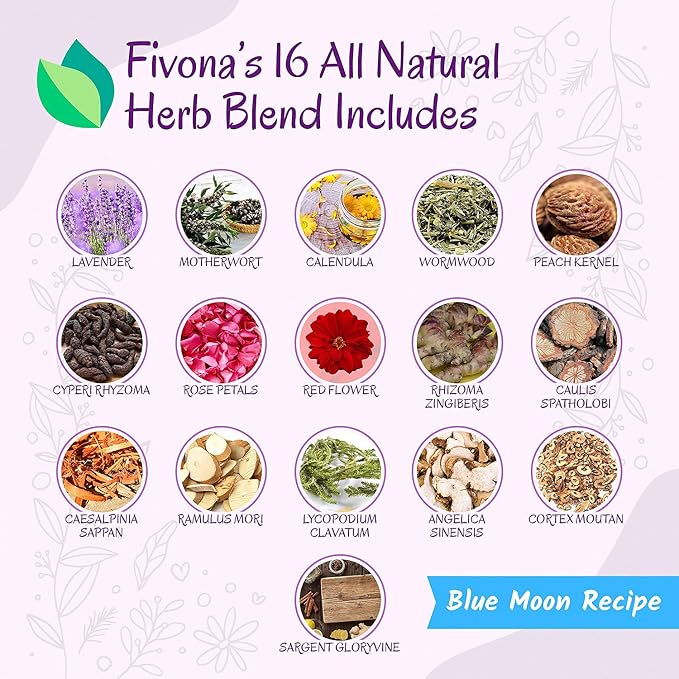 Fivona Yoni Steaming Herbs - for Feminine Use and Rituals - V-Detox, Cleanse, Wash, Odor Control - 2 to 4 Sessions - Female PH Balance- 1.76 Ounces