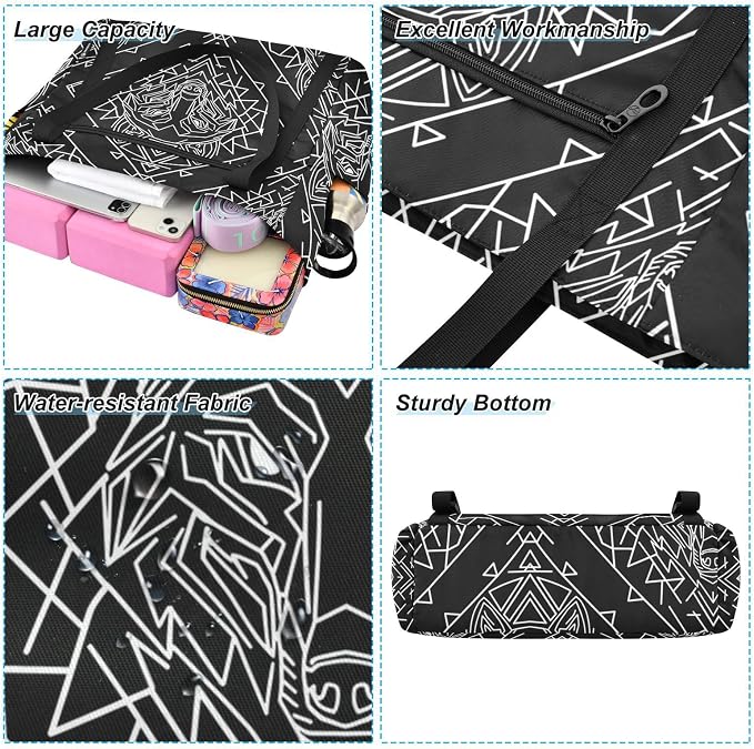 MCHIVER Yoga Bag for Women Men Large Yoga Mat Bag with Adjustable Strap Workout Bags Totes for Pilates Yoga Travel