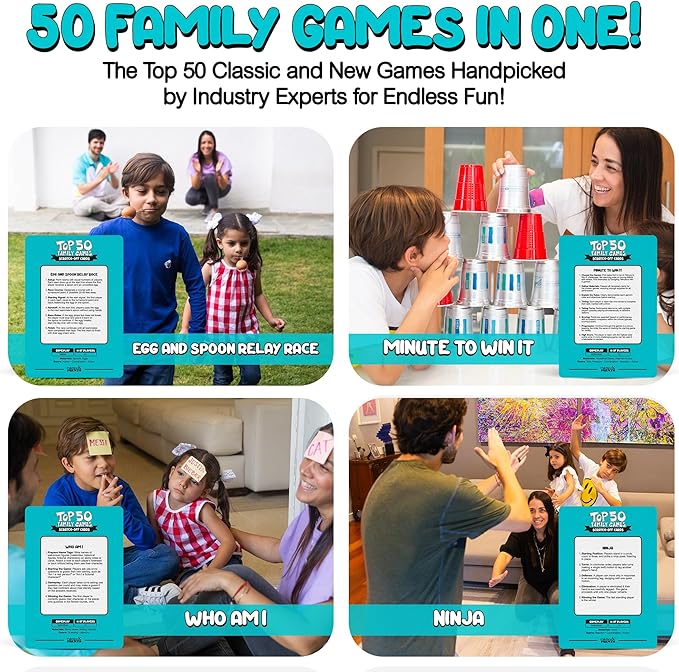 The Ultimate Family Bonding Bundle, Top 50 Family Games & Top 50 Family Activities Scratch Off Decks - 1,000+ Hours of Fun - Create Memories That Will Last Forever