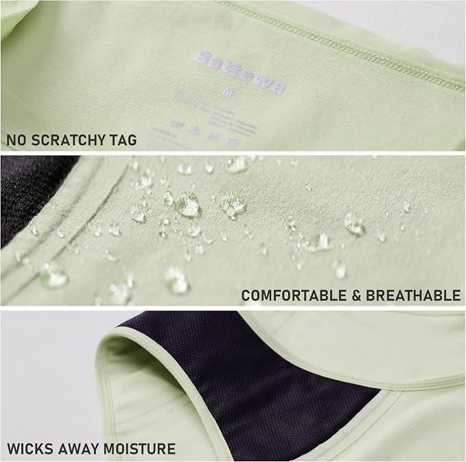 BATTEWA Washable Absorbency Incontinence Regular Underwear for Women, Reusable Leak Proof Protection Panties for Bladder Leakage(5Color, Small, 5 Pack)