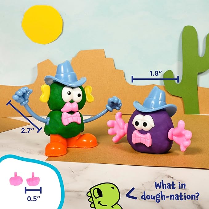 Ready 2 Learn Dough Character Accessories | Set of 52 | 21 Different Shapes | Playdough Accessories for Kids | Create Whacky Animals and Characters