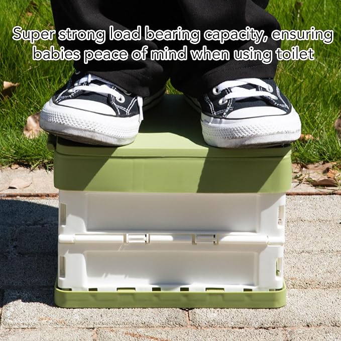 Kids Portable Toilet, Foldable Collapsible Potty for Travel Camping Outdoor Activities with PU Cushion