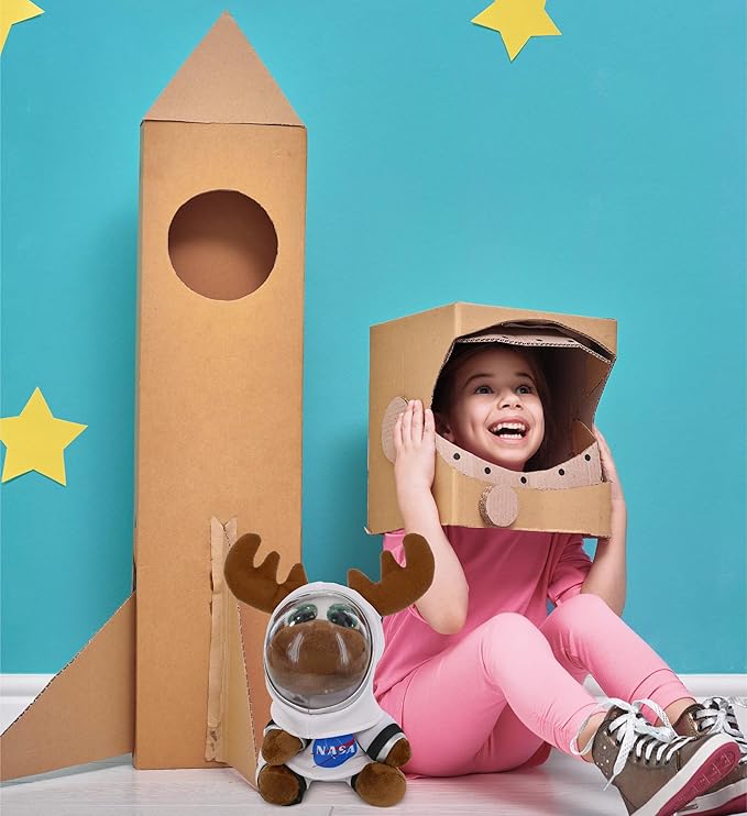 DolliBu Astronaut Dress Up Set for Teddy Bear Plush Toy - Astronaut Stuffed Animal Costume Outfit with Jacket, Helmet with Holes, and Pants, Create NASA Space Toys for Kids with Dress Up Set - Small
