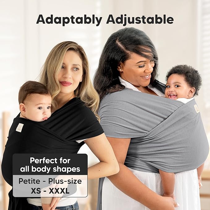 KeaBabies Baby Wrap Carrier - All in 1 Original Baby Carrier Newborn to Toddler Sling, Easy to Wear, Hands Free Bonding, Lightweight, Breathable Infant Wraps (Saddle Brown)