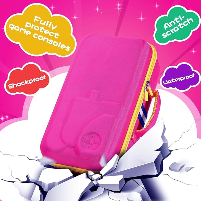 Hard Shell Case for Little Tikes Story Dream Machine Books Starter Set, Many Story Collection, Storytime/Little Golden Book Toys Storage Travel Bag (Rose Pink, Large)