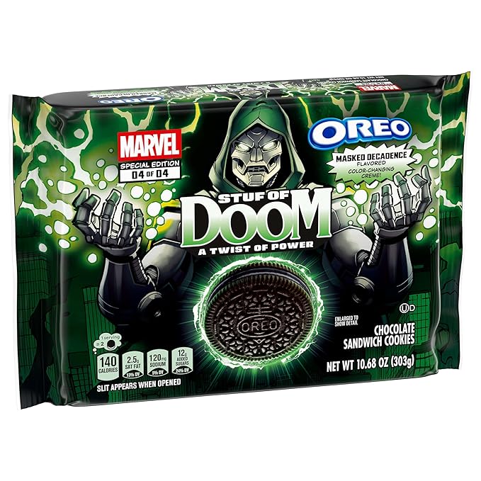 MARVEL OREO Stuf of Doom Chocolate Sandwich Cookies, Special Edition, 10.68 oz (Pack of 2)