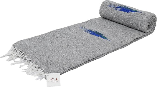 Open Road Goods Mexican Thunderbird Yoga Blanket, Handwoven Throw for Yoga, Meditation, and Home Décor – Versatile Blanket for Beach, Picnic, Camping, or Outdoor Use
