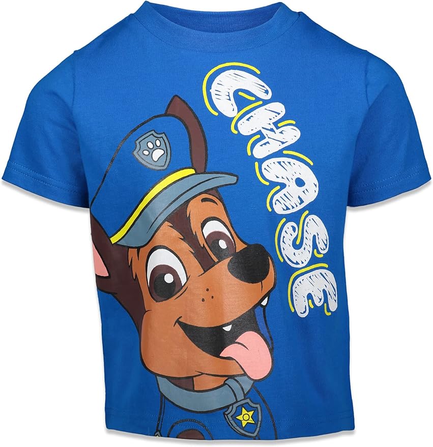 Paw Patrol Chase Marshall Rubble Rocky 4 Pack Graphic T-Shirts Toddler to Big Kid