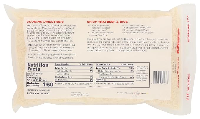 Dynasty, Rice Jasmine, 80 Ounce