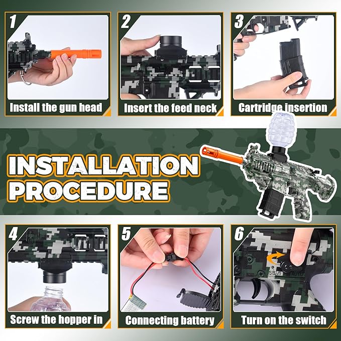 Electric Gel Ball Blaster Toys-Eco-Friendly Splatter Ball Blaster,Automatic Outdoor Games Toys for Activities Team Game(Green)