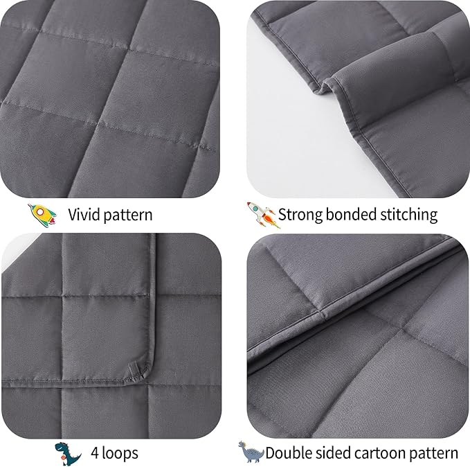 Weighted Blanket - 2 lbs Grey Heavy Blanket, 20"x30", Small Size Breathable Lap Blanket